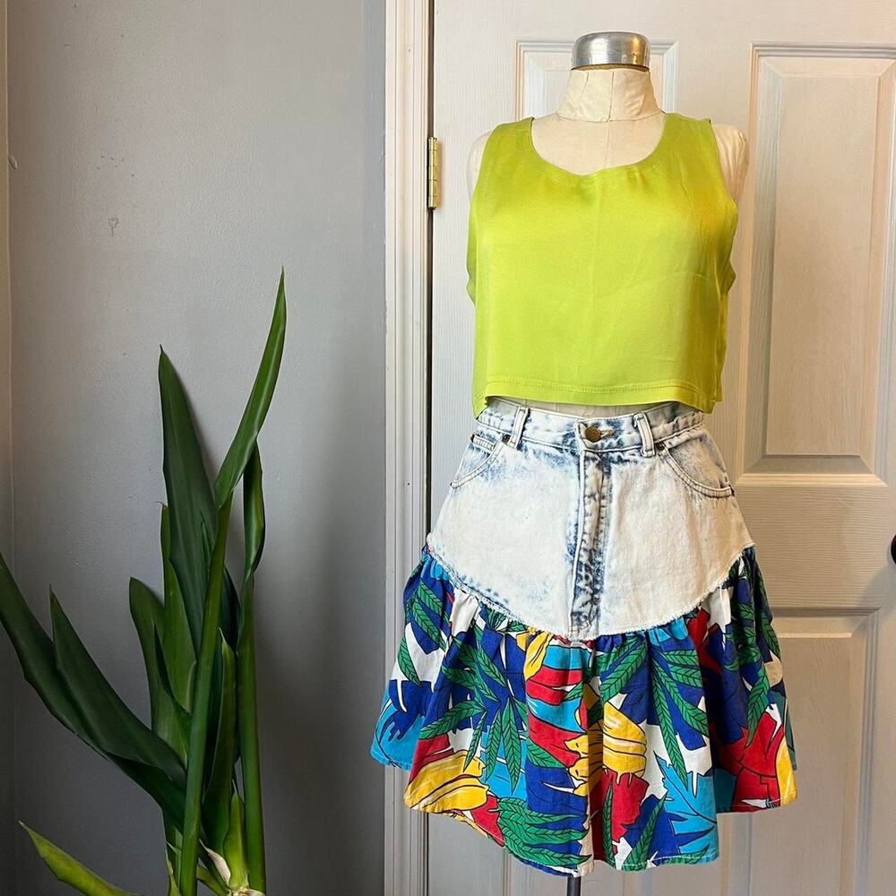 Vintage Reworked Acid Wash Skirt